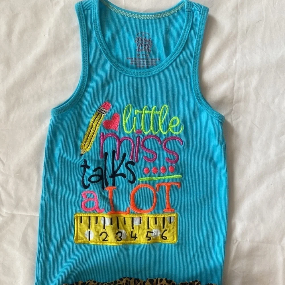 Custom Little Miss Talks Alot Tank Set 7/8